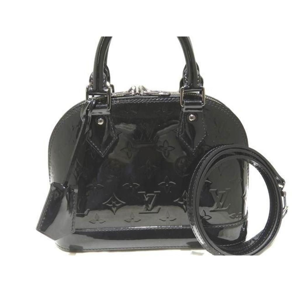 Vuitton Alma BB 2WAY Handbag Vernis Noir Magnetique